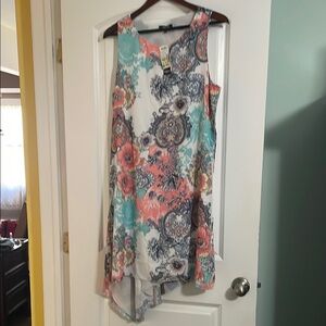 Floral Sleeveless Dress - Multicolor